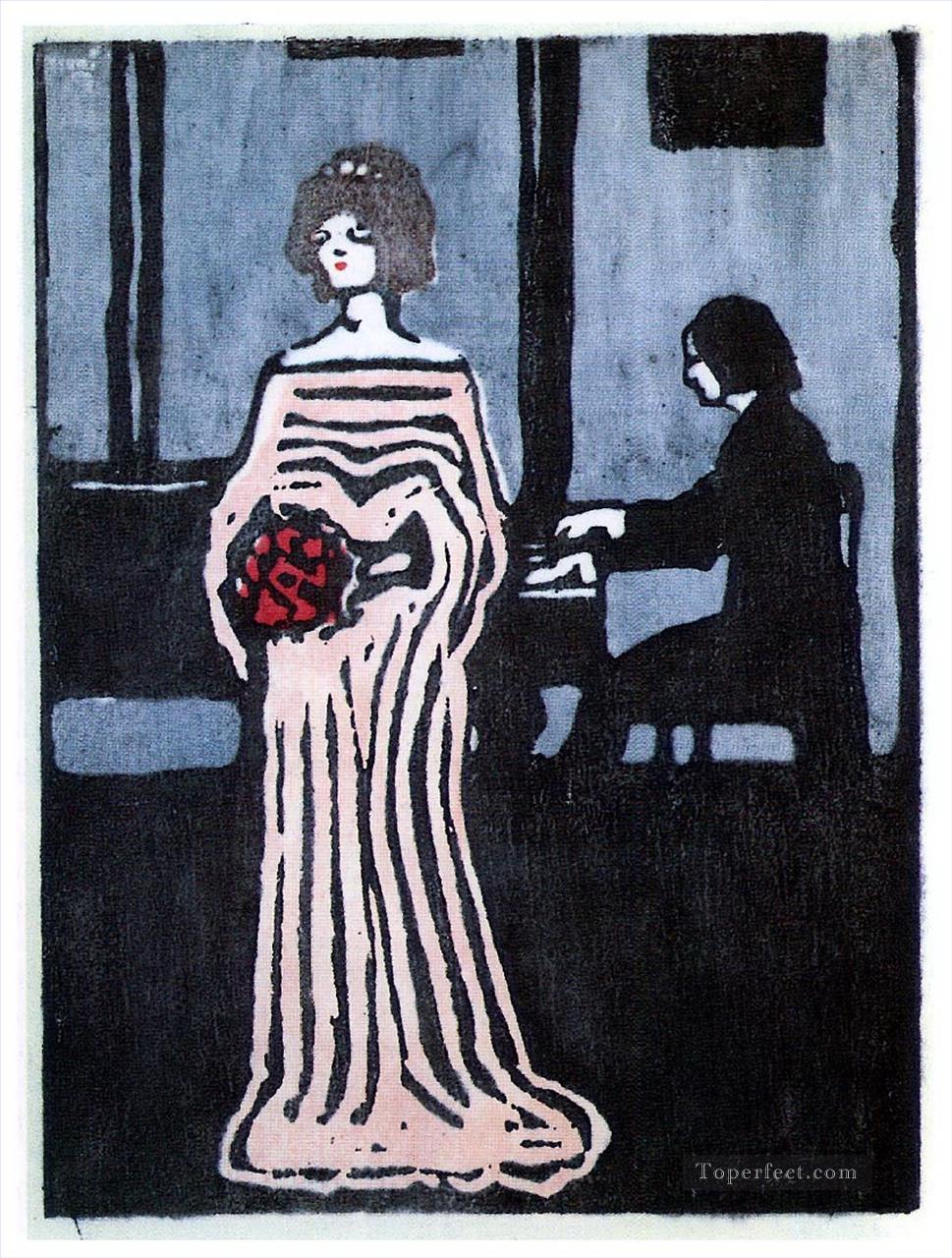 El cantante Wassily Kandinsky. Pintura al óleo